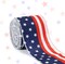 Red, White & Blue Wired Ribbon – 2.5" Patriotic American Flag Ribbon for Gift Wrapping, DIY Crafts, Holiday Decorations & Bows